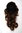 Hairpiece micro clamp combs elastic draw string curly curls voluminous long chestnut brown mix 23"