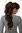 Hairpiece micro clamp combs elastic draw string curly curls voluminous long chestnut brown mix 23"