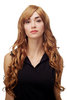 Stunning Lady Quality Wig very long wavy long fringe (for side parting) strawberry blond 27,5 inch