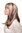 Damenperücke Braun Blonde Strähnen Pony Modell: 3114