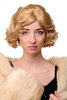 Lady Quality Wig Short Bob 20s 30s Twenties Movie Star Diva Charleston Swing Style Wave Blond Mix