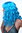 Party/Fancy Dress/Halloween Lady WIG long BLUE slightly curly FRINGE disco LM-142