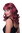 Party/Fancy Dress Lady WIG long garnet RED fringe slightly curly FRINGE Hollywood Diva Femme Fatale