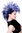 Party/Fancy Dress/Halloween Wig Mohawk 80ies Wave Glam Punk Black & Blue