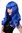 Party/Fancy Dress/Halloween Lady WIG long BLUE fringe slightly curly FRINGE Diva Cosplay Punk