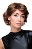 GFW1871-12 Lady Quality Wig short wavy curling bouncing ends medium brown quite glamorous 80s 10"