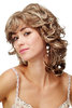 DW573-12-26 Lady Quality Wig medium shoulder length teased volume Diva brown streaked blond