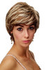 Lady Quality Wig short, sexy and naugthy streaked straight with parting brown blond mix