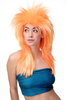 Lady Men Quality Wig cosplay 80s inspired Pop Wave Punk bright yellow long teased up