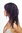 81119-1-DF115 Lady Quality Wig long kinks kinked wetlook hair Caribbean black with purple streaks