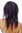 81119-1-DF115 Lady Quality Wig long kinks kinked wetlook hair Caribbean black with purple streaks