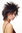 TYW60473-4 Lady Quality Wig short teased up spiky strands wild 80s wave punk dark brown