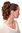 Hairpiece PONYTAIL with comb and elastic draw string short wavy voluminous chestnut brown mix 14"