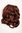 Hairpiece PONYTAIL with comb and elastic draw string short wavy voluminous dark auburn mahogany 14"