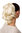 Hairpiece PONYTAIL with comb and elastic draw string short wavy voluminous platinum blond 14"