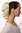 Hairpiece PONYTAIL with comb and elastic draw string short wavy voluminous platinum blond 14"
