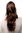 Ponytail Hairpiece extension long wavy slightly curled claw clamp chestnut brown mix 20"