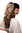 Ponytail Hairpiece extension long volume wavy curled tips claw clamp light brown streaked blond 22"