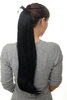 Hairpiece PONYTAIL (comb & ribbon wrap-around system) extension full volume long straight black