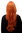 Lady Quality Wig medium length long bangs worn as side parting straight layered orange