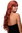 Stunning Lady Quality Wig very long wavy long fringe (for side parting) dark red darkred 27,5 inch