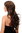 Stunning Lady Quality Wig very long wavy long fringe (for side parting) medium brown 27,5 inch