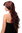 Lady Quality Wig wavy curly & slightly straggly ends wet-look fringe (for side parting) mahogany