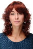 Incredibly Cute Lady Quality Wig Romantic Curls fringe parted shoulder length dark copper red
