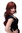 Lady Quality Wig very long curling ends straight top fringe bangs brown red mix redbrown reddish