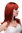 Glatte Frauen-Perücke Schulterlang Rot Dunkel-Kupferrot 3003-135