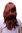 Halblange Perücke glatt wetlook Rot Kupferrot 4038-350