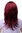 Halblange Perücke glatt wetlook Rot Granatrot 4038-39