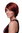 6082-135 Lady Quality Wig Cosplay short long bob page side parting (of very long fringe) dark red