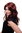Lady Quality Wig long wavy and curly ends long fringe (for side parting) red brown/rust brown 22"
