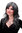9669-44 Lady Quality Wig long wavy and curly ends long fringe (for side parting) dark grey 22"