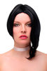 Stunning & Sexy Lady Quality Wig wild asymmetrical style one long side middle parting longbob black