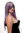 Weird & Wicked Lady Quality Wig Cosplay purple brown mix straight long fringe bangs 27"