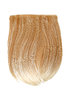 Clip-in Bangs Fringe curved parted to side medium blond mixed bright blond tips