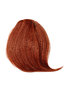 Hair Piece Clip-in Bangs Fringe curving side parting parted heat resistant fiber styleable rust red