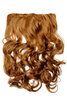Hairpiece Halfwig (half wig) 5 Clip-In Extension heat resistant long curled curls strawberry blond
