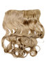 Hairpiece Halfwig (half wig) 5 micro clip Clip-In Extension heat resistant long curled curls blond