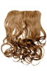 Hairpiece Halfwig (half wig) 5 Clip-In Extension heat resistant long curled curls dark blond