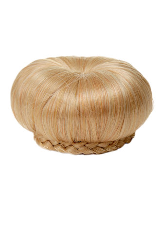 N372-LG26 Hairbun Hairpiece bun hair knot Vintags 50s 60s style braided rim light gold blond