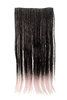 Halfwig 5 Micro Clip-In Extension long straight two extreme bright colours mix black light pink 23"