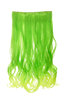 Halfwig 5 Micro Clip-In Extension long curled curls bright colours mix neon green & light green 20"