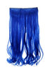 Halfwig 5 Micro Clip-In Extension long curled curls extreme bright colours blue 20"