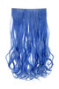 Halfwig 5 Micro Clip-In Extension long curled curls two extreme bright colours mix blue white 20"