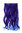 Halfwig 5 Micro Clip-In Extension long curled two extreme bright colours mix neon blue violett 20"