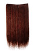 Halfwig 5 Micro Clip-In Extension long straight auburn red brown 23"