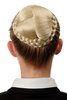 Hairbun Hairpiece knot braided elaborate braided plaited rim traditional custom light bright blond